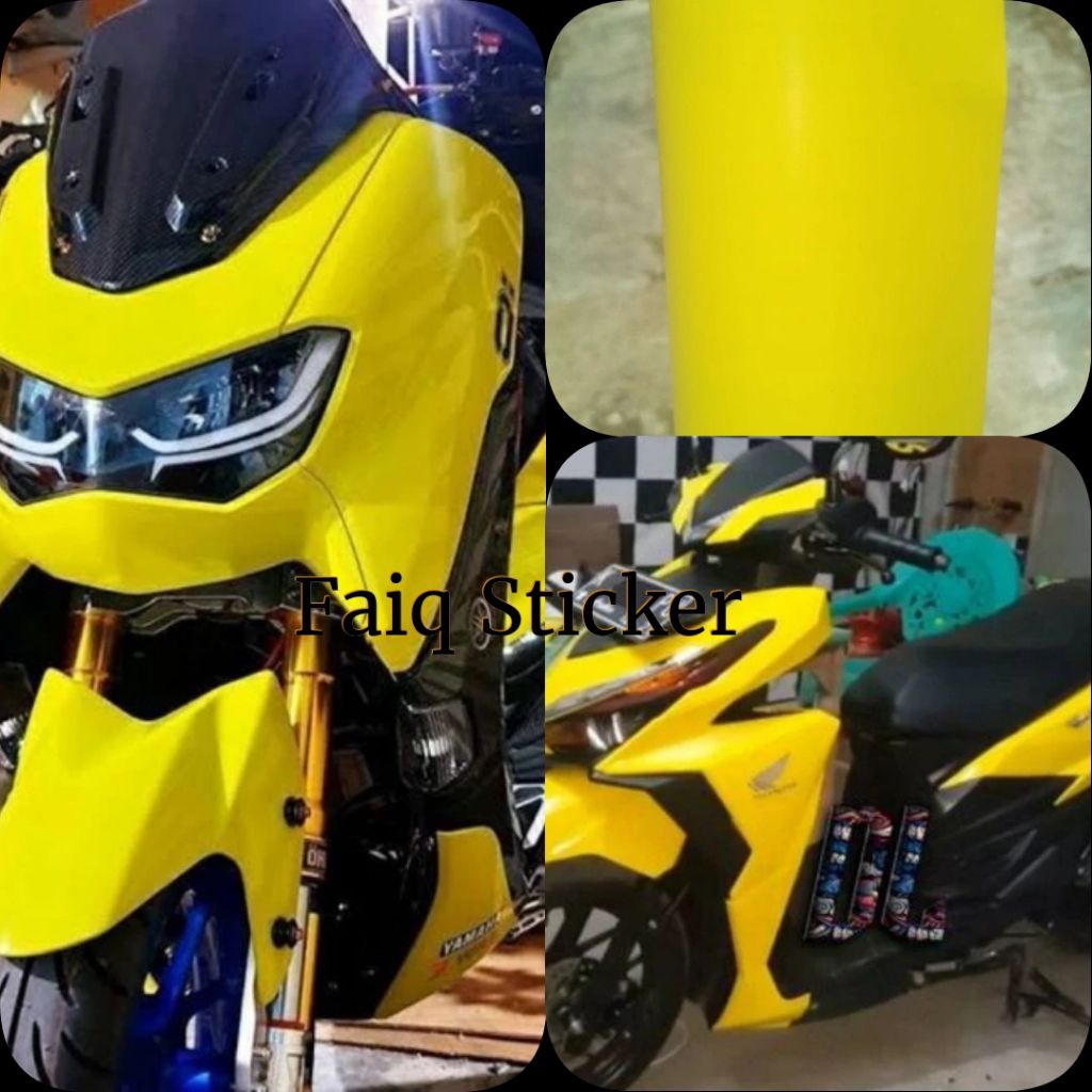 sticker skotlet kuning lemon skotlet kuning kunyit skotlet sepeda motor