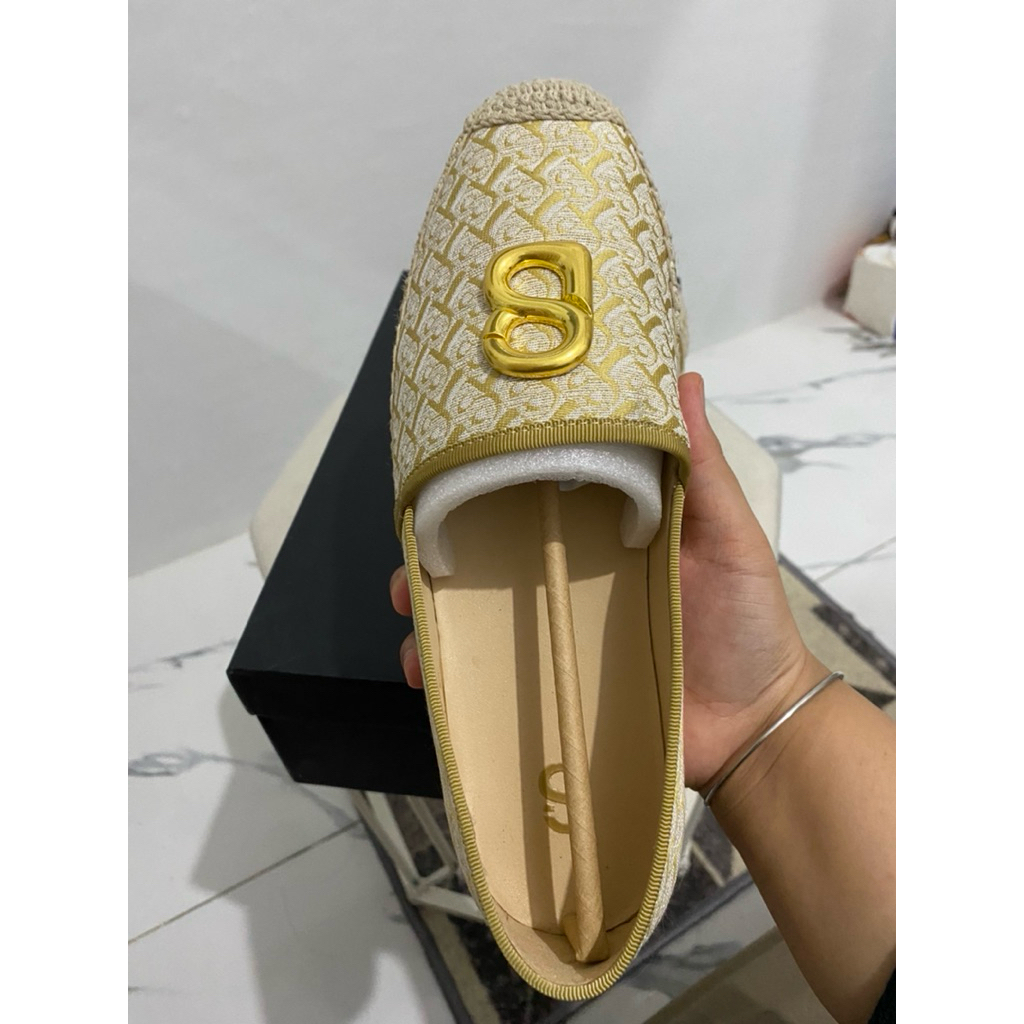 PRELOVED Buttonscarves Bimu Espadrilles Gold 39