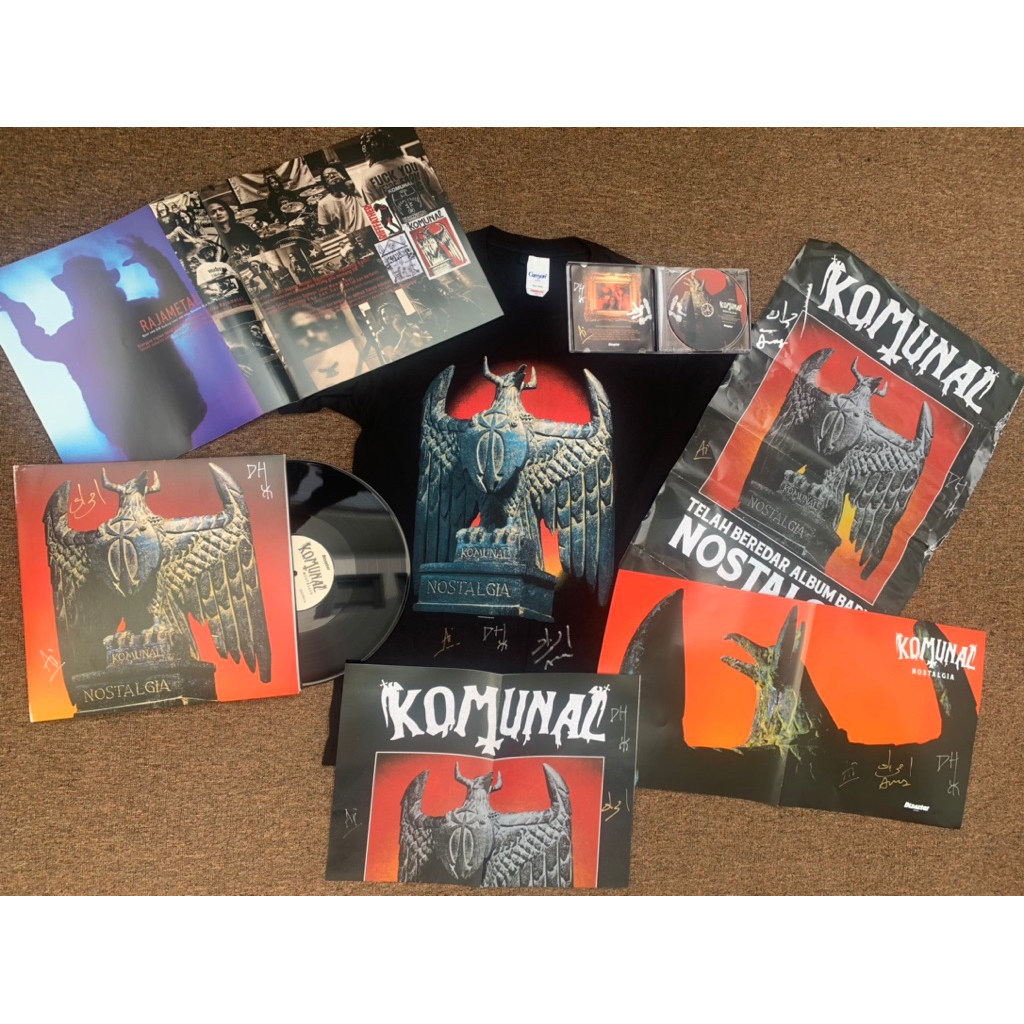 Jual bundle komunal merch tshirt+cd+vinyl (signature)