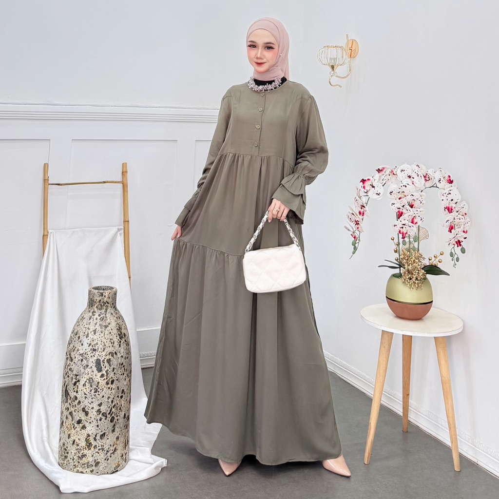 Alisya Gamis Rayon twill / Nazara Premium / Rayon Twill polos