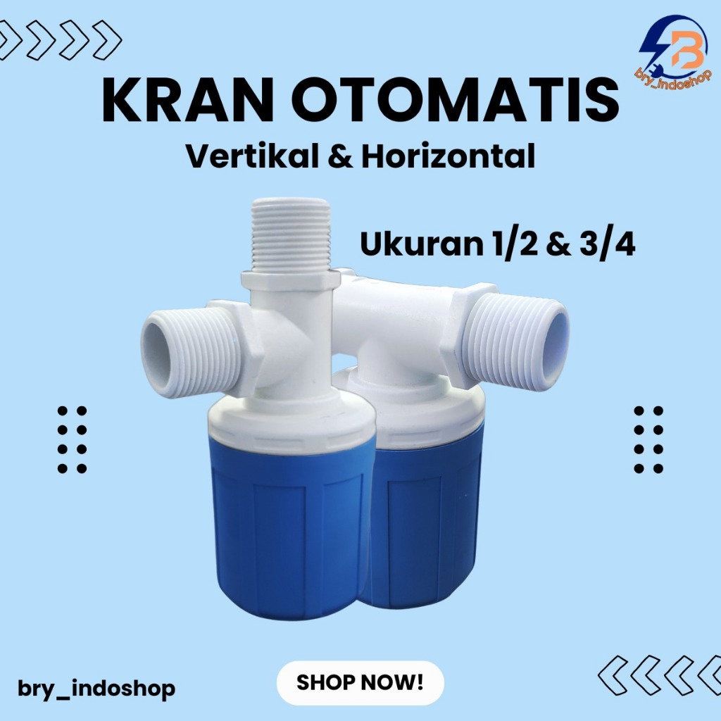 COD KRAN OTOMATIS BAK MANDI 1/2 DAN 3/4 INCH SENSOR KRAN TANDON AIR PELAMPUNG TOREN