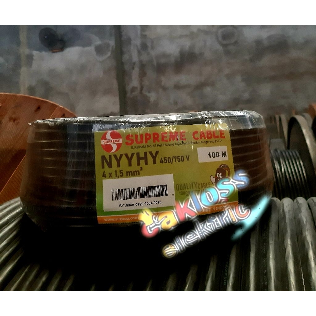 Kabel Listrik Serabut Supreme NYYHY 4 x 1.5 mm 100 meter Hitam Kabel Listrik Serabut NYMHY 4x1.5 mm