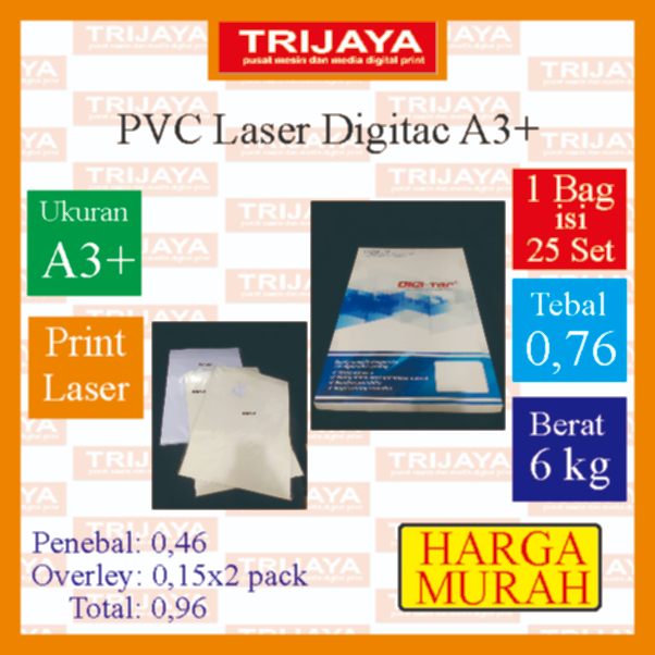 bahan Pvc Id Card Laser A3+