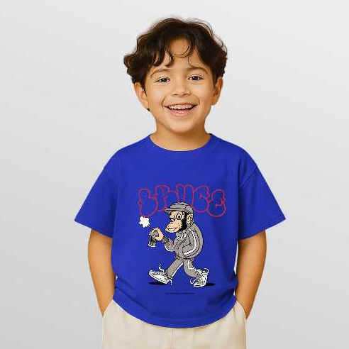 Kaos Anak Market Monkey Oversize Boxy Cotton Combed 24s
