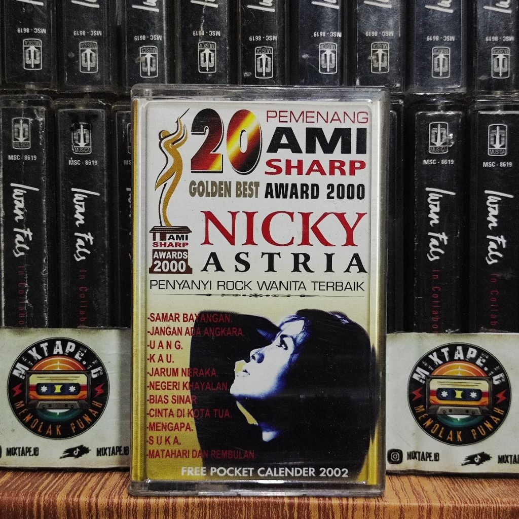 Kaset - Nicky Astria - 20 Golden Best (Pemenang Ami Sharp Award 2000) - Radio Tape - Kaset Pita - Ra