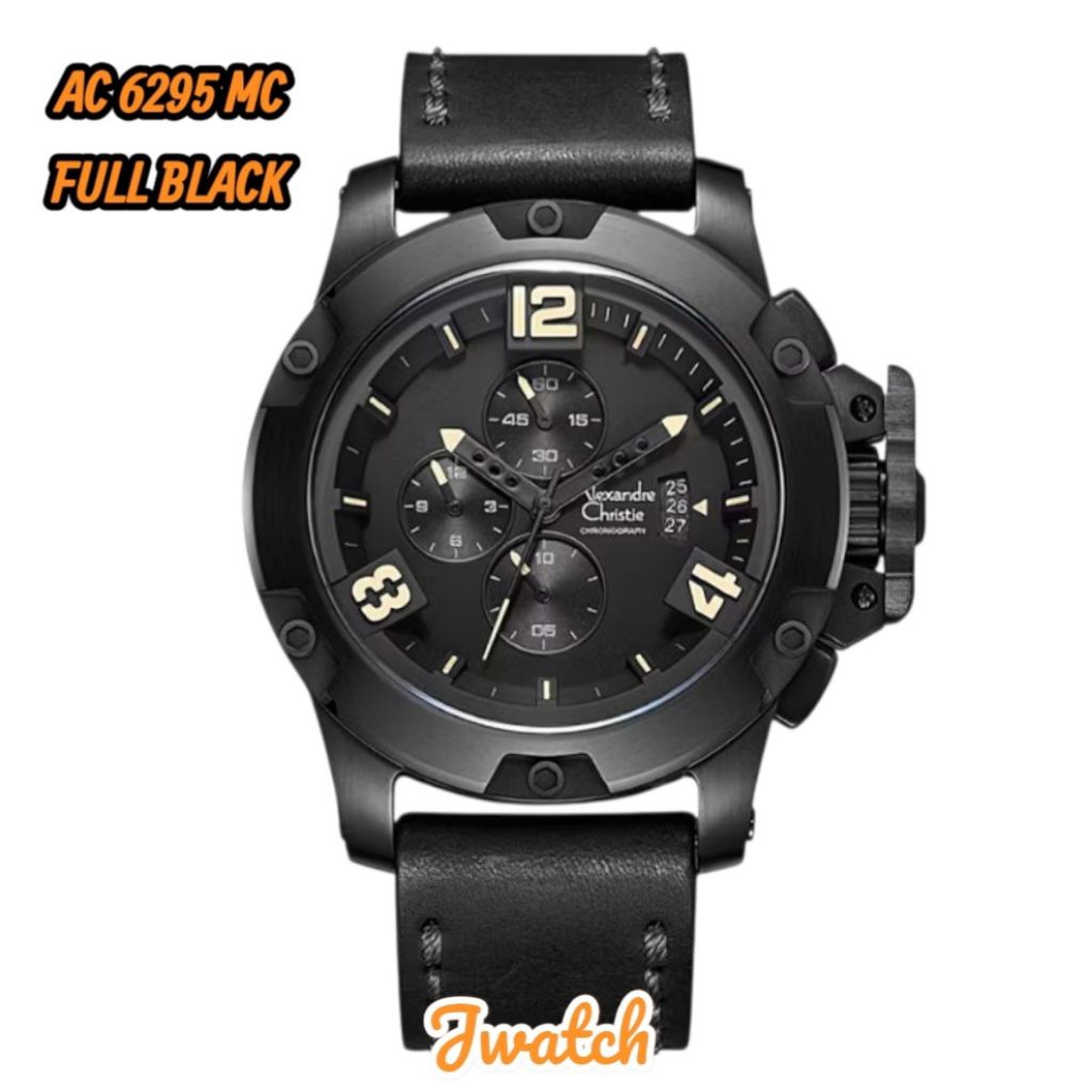 Jam Tangan Pria ALEXANDRE CHRISTIE 6295 MC FULL BLACK