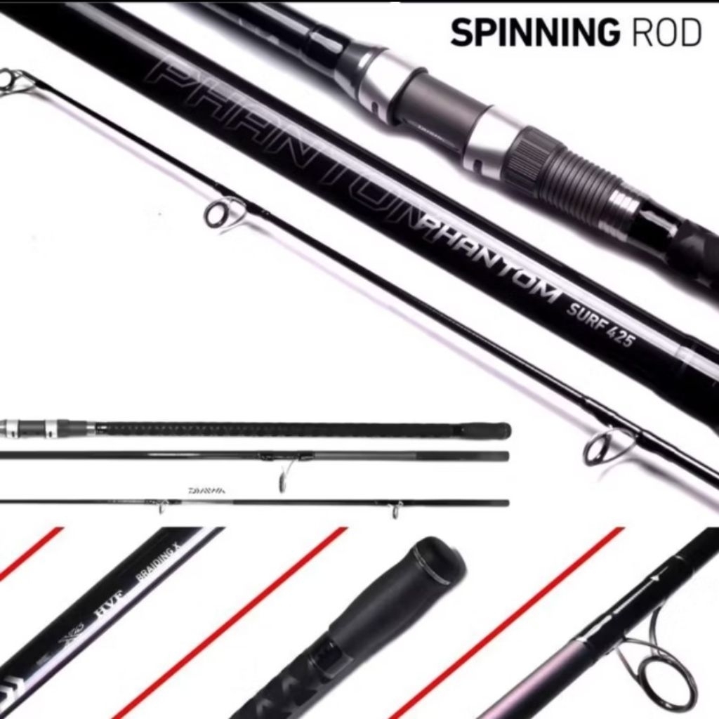 Joran Daiwa Phantom Surf 2025 | 425,450,480 | ring Fuji | Pasiran | Sambung 3