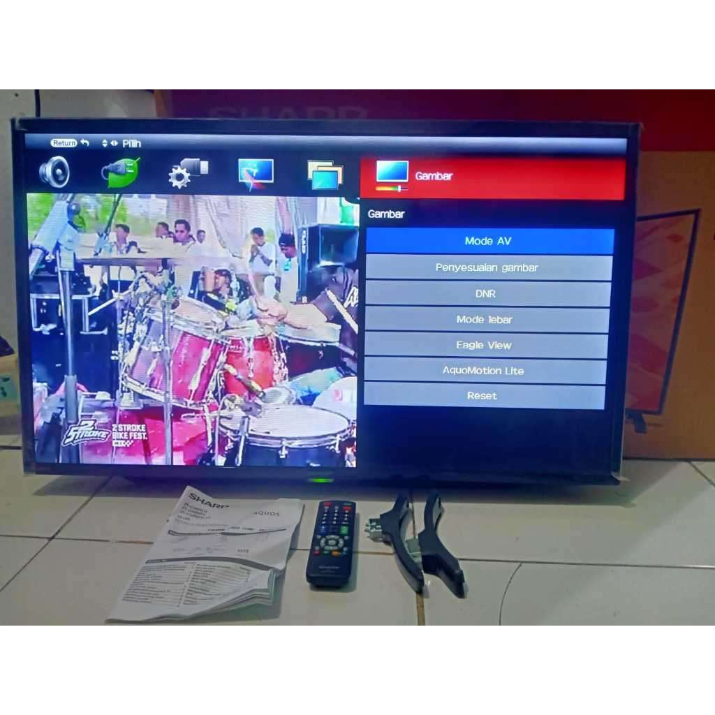 TV LED Sharp32 Inch HD Digital TV HDMI USB Kondisi bekas masih segel 4502F