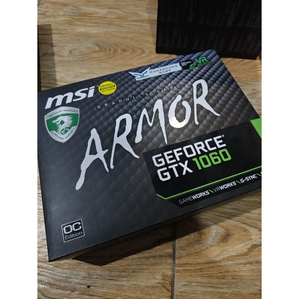 VGA MSI GeForce GTX 1060 Armor OC Edition 6GB
