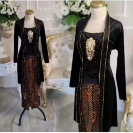 KEBAYA IBU BESAN FULL PAYET KUTHU MANIK MANIK TERHITS