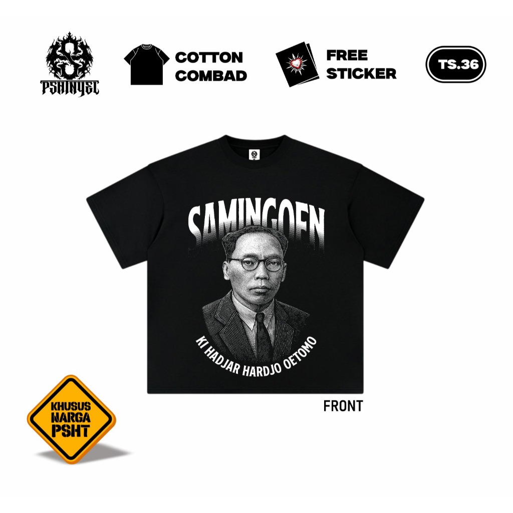 Kaos Psht Samingoen Desain Simpel Terbaru Baju Distro  Original PSHTNYEL Pria Wanita Unisex Cotton C