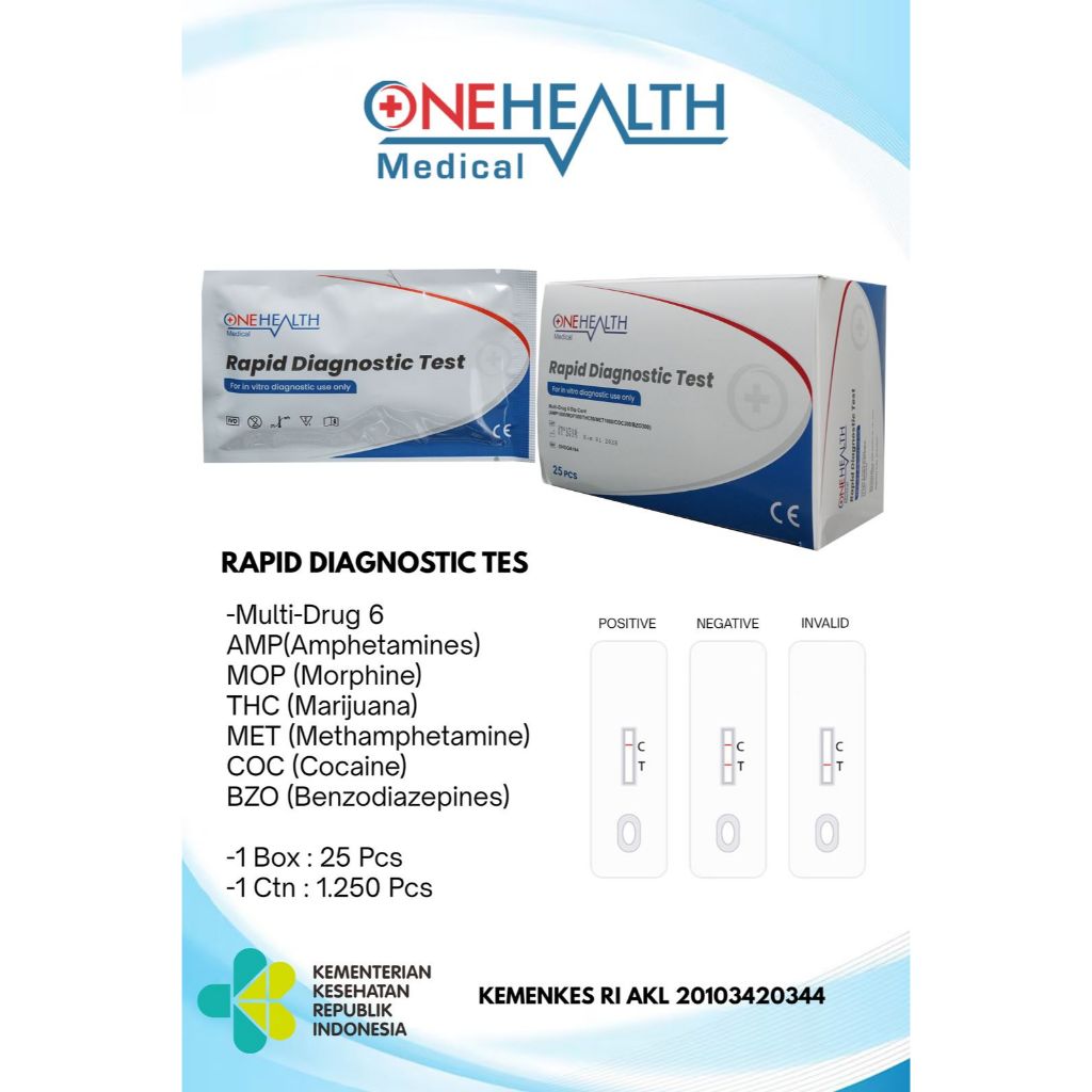 BabyPedia Multi Drug Test Device / Alat Test Narkoba Urine / Rapid Diagnostic Onehealth
