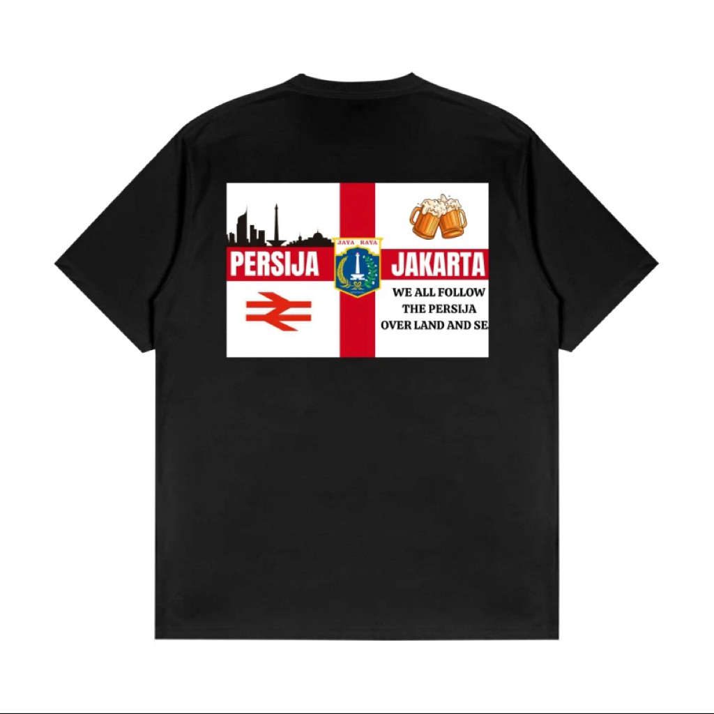TSHIRT-KAOS SUPORTER PERSIJA WE ALL FOLLOW THE PERSIJA