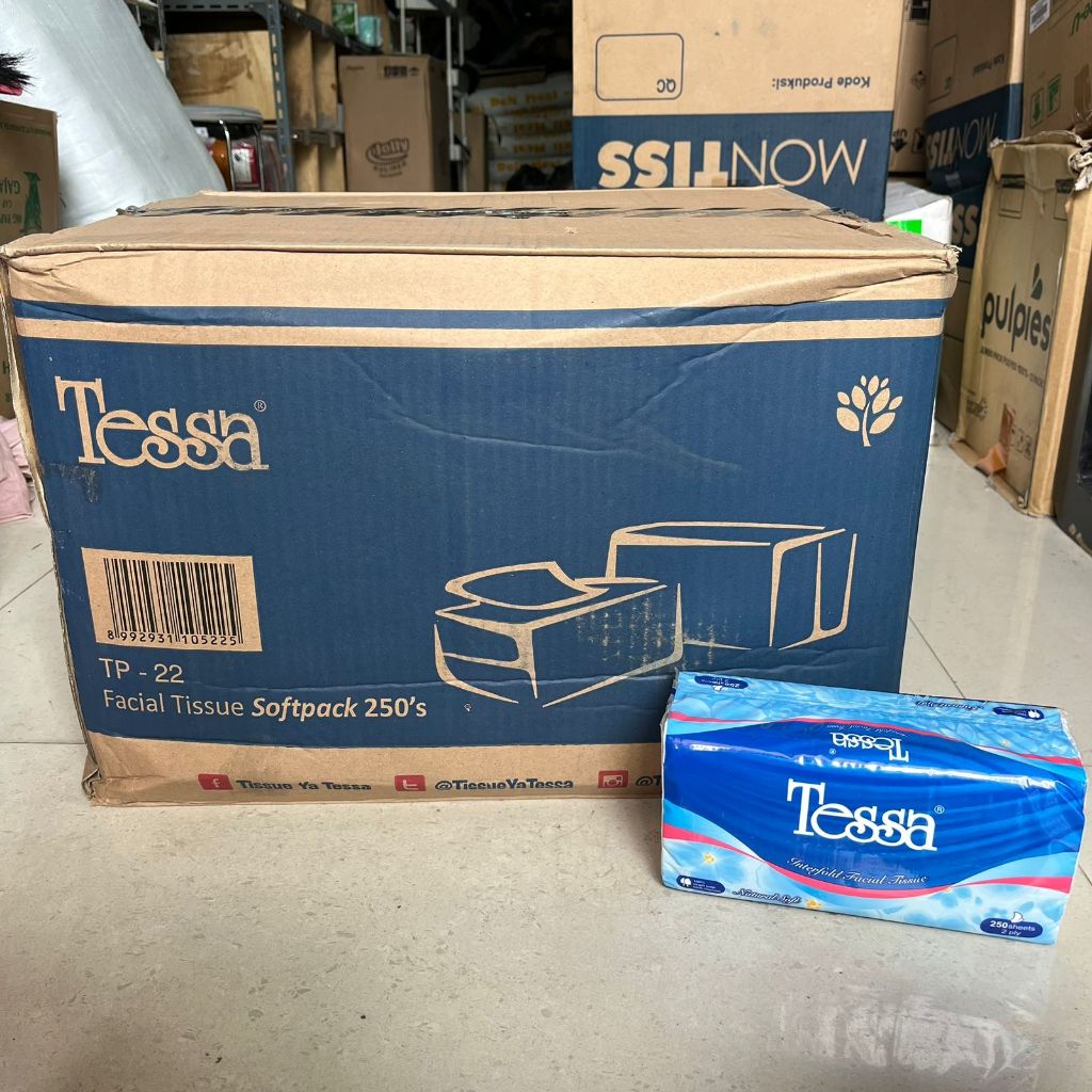 [ 1 KARTON = 40 PAX ] TISSUE TESSA 250 SHEETS - TISU TESSA 250S - TESSA FACIAL TISSUE 250 S
