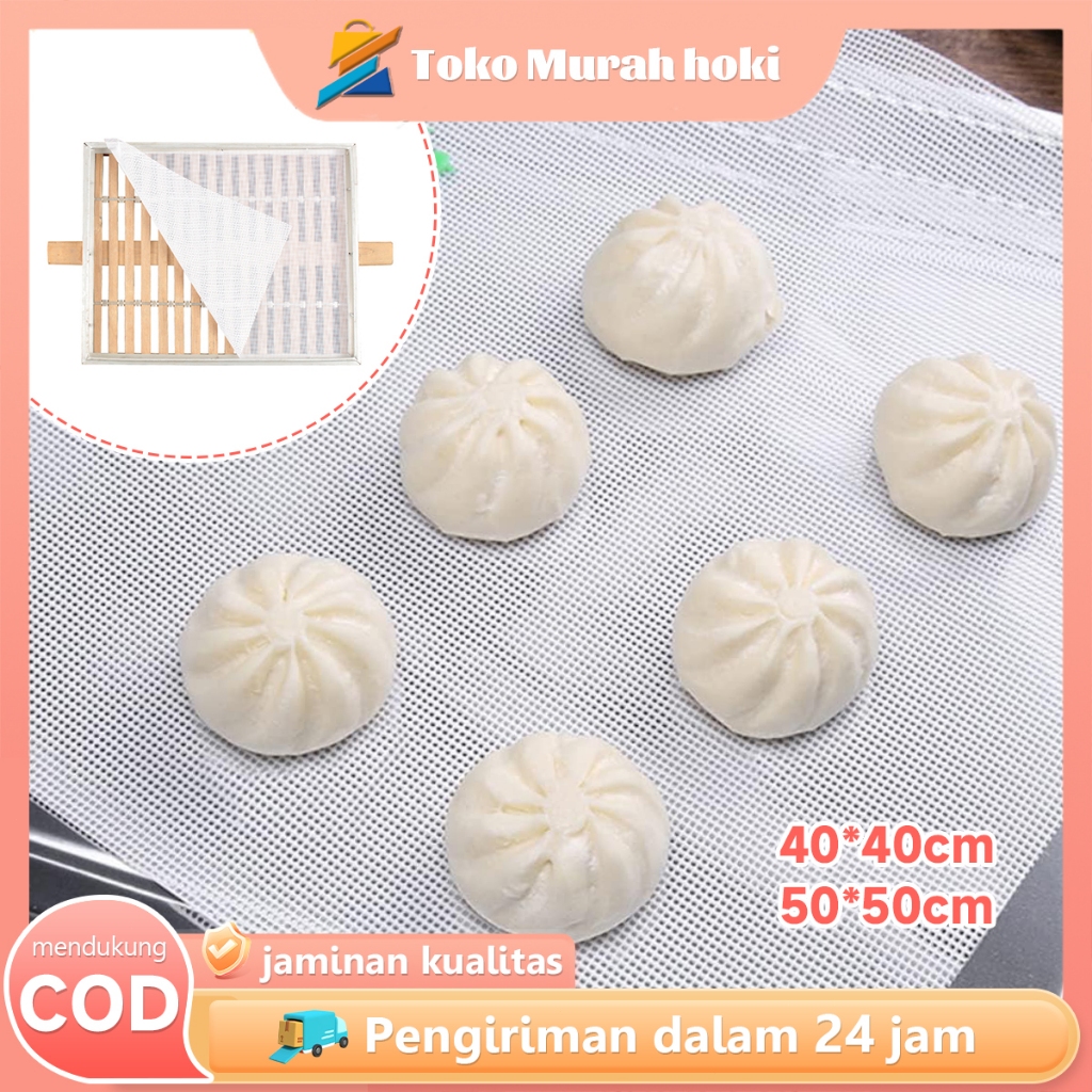 Tatakan Kukusan Silikon Alas Kukusan Anti Lengket Alas Kukus Dimsum Kue Tahan Panas Steamer Mat