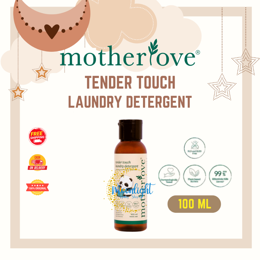 Motherlove Tender Touch Laundry Detergent No Hars Chemicals 100ml - Deterjen Cair Tanpa Bahan Kimia 
