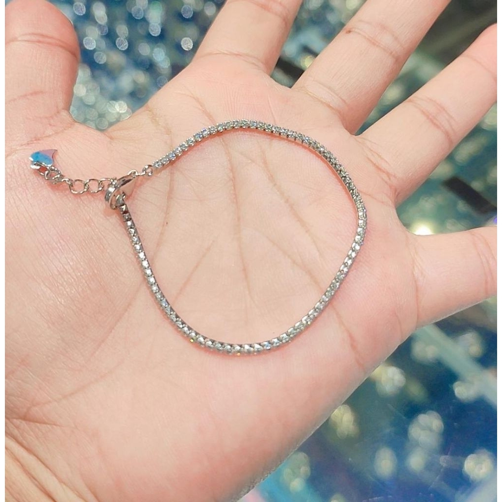 gelang perak mata baris