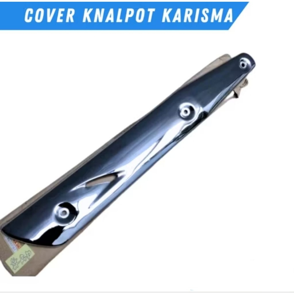 PELINDUNG TUTUP TAMENG COVER KNALPOT BESI KARISMA SUPRA X 125 CHROME TEBAL KUALITAS BAGUS