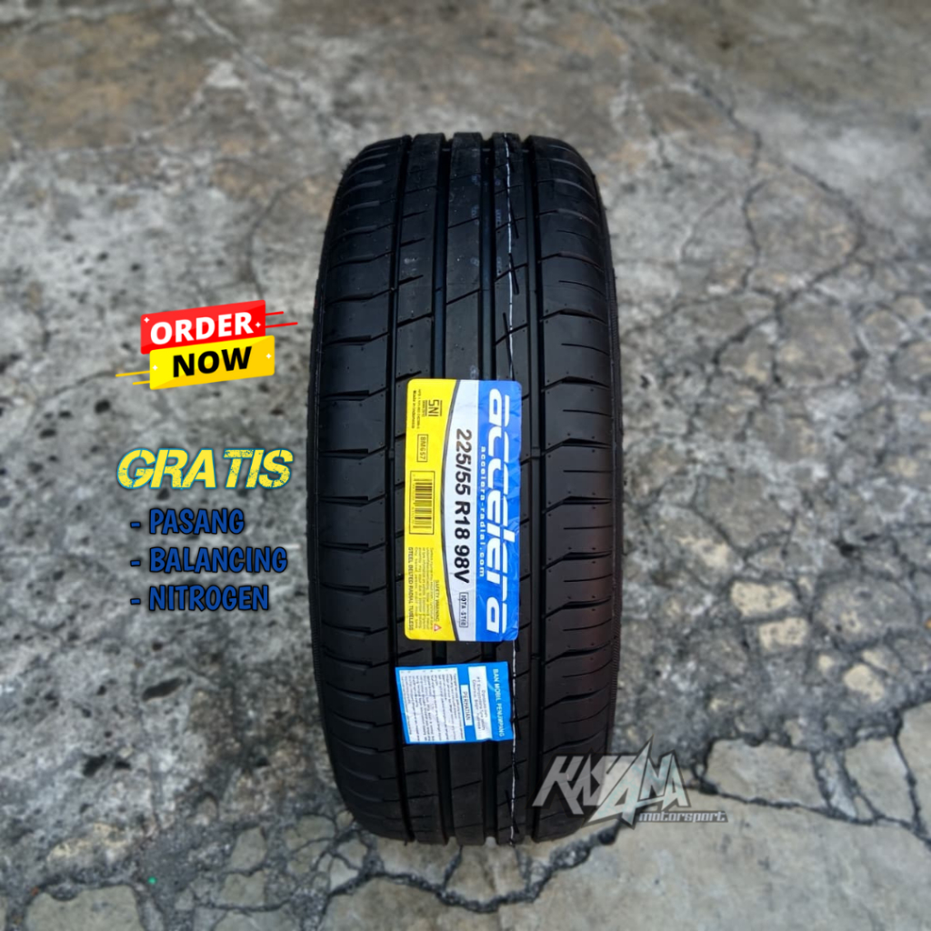 Ban Ring 18 Ukuran 225 55 R18 Accelera Iota Ban Tubeles Mobil Murah 225/55 Ring 18