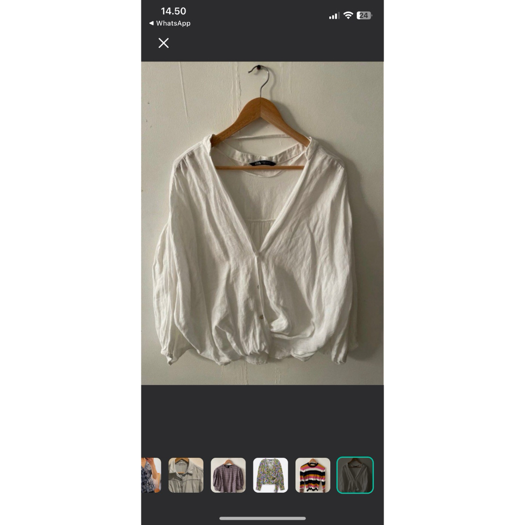 Zara white blouse