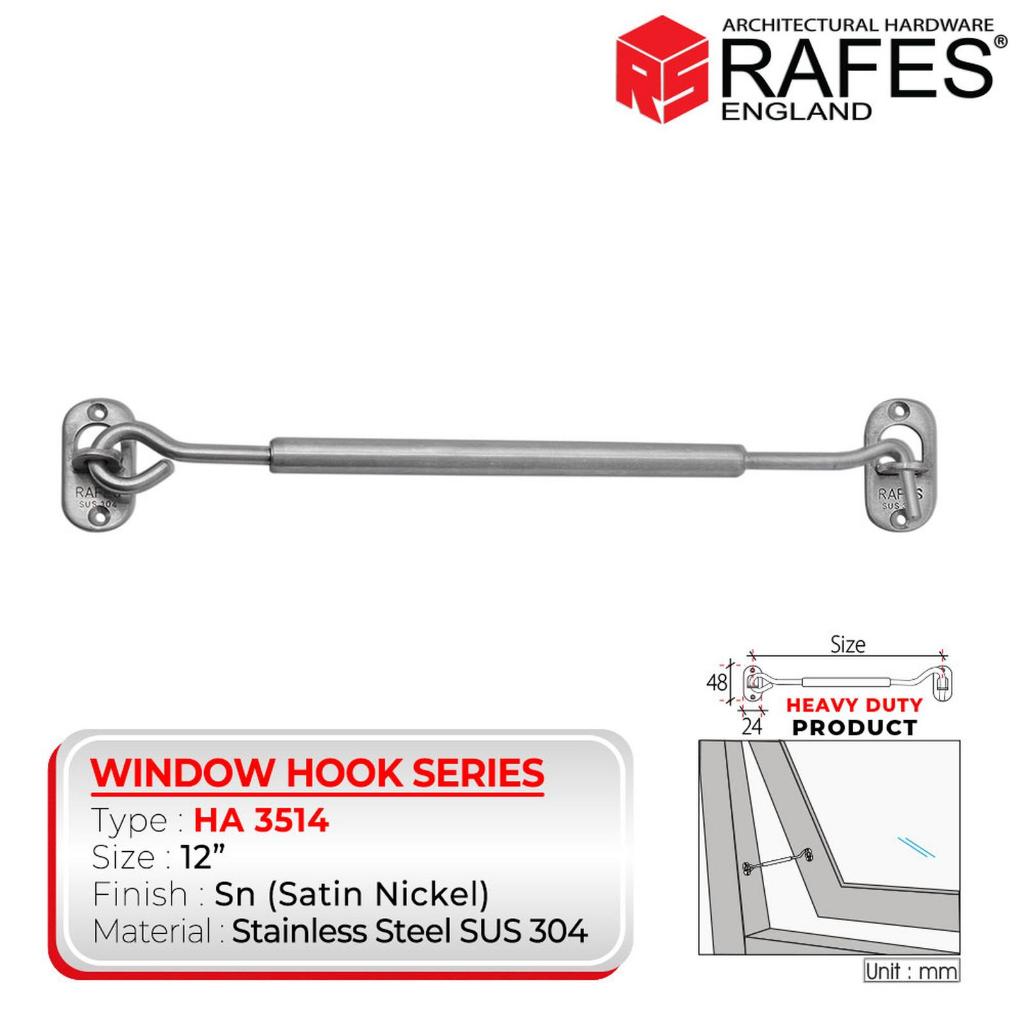 HAK ANGIN JENDELA RAFES HEAVY DUTY STAINLESS STEEL SUS 304 - HA 3514