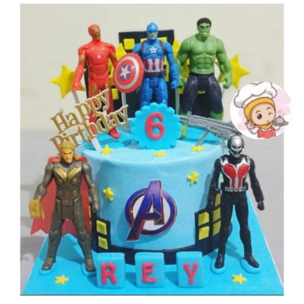 Avengers Custom Cake / Kue ulang tahun Avenger / Kue ultah anak Laki-laki