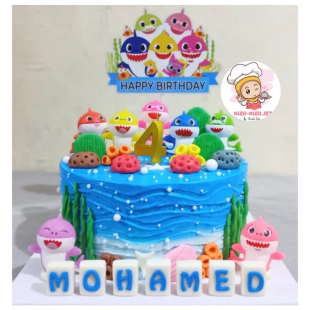 Baby Shark Custom Cake / Kue ultah anak Baby Shark / Custom Cake Karakter