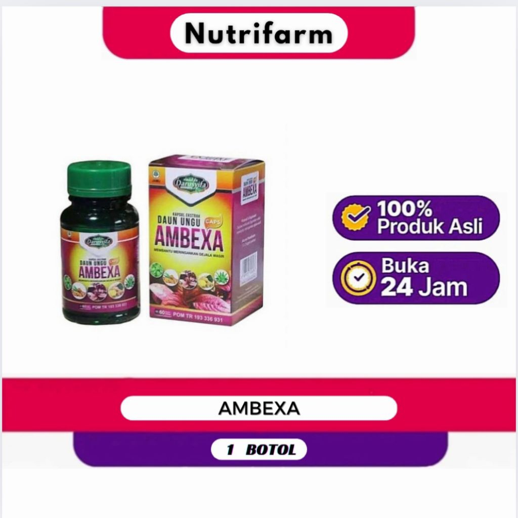 Ambexa Caps Suplemen Ambeyen Wasir Asli Original BPOM - 60 Capsule