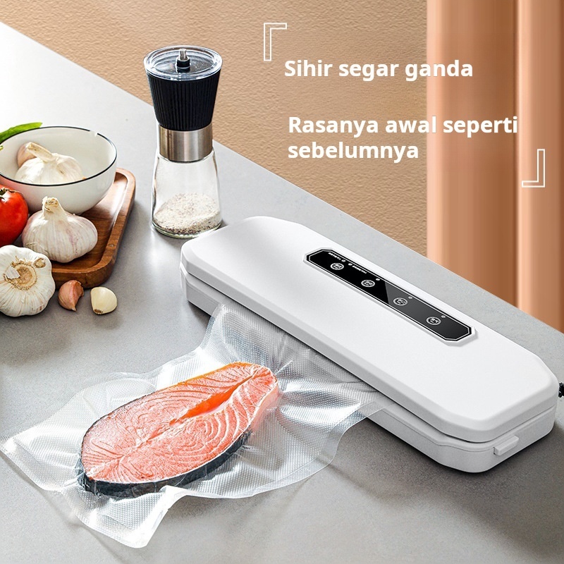 Vacuum Sealer Makanan Penyegel Otomatis - Segel Satu Tombol, Penyimpanan Vakum, Cocok untuk Bahan Ke