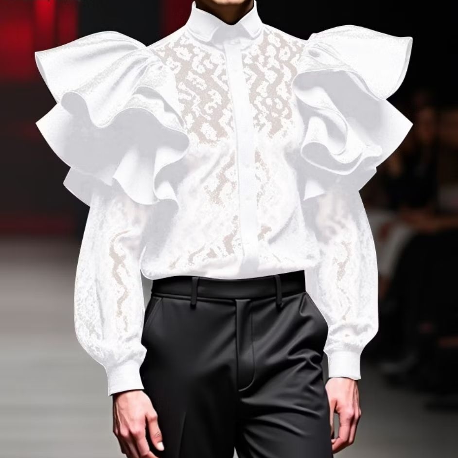 kemeja pria variasi rempel bahu