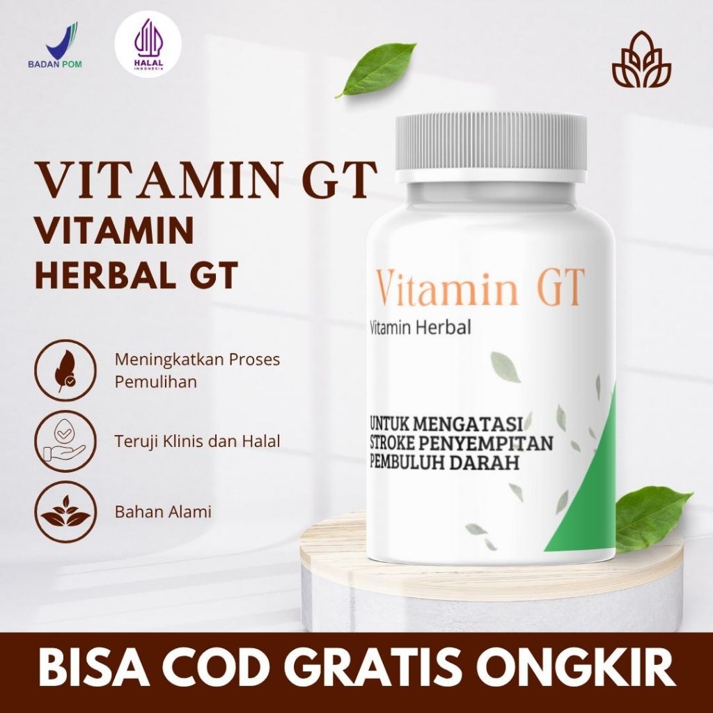 Vitamin GT Herbal Terbukti Pulihkan Stroke Penyumbatan Darah Tinggi Hipertensi TCM Fitofarmaka