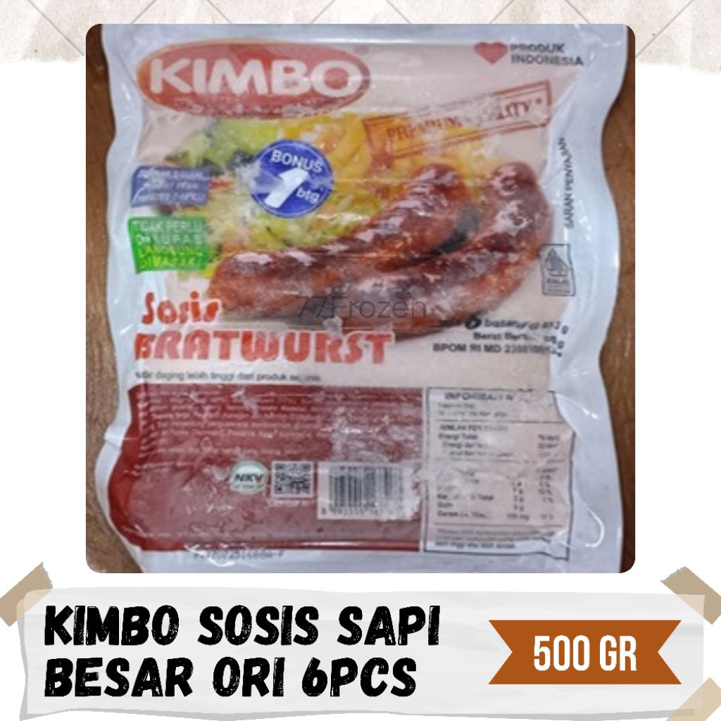 Kimbo Sosis Sapi Jumbo Original isi 6
