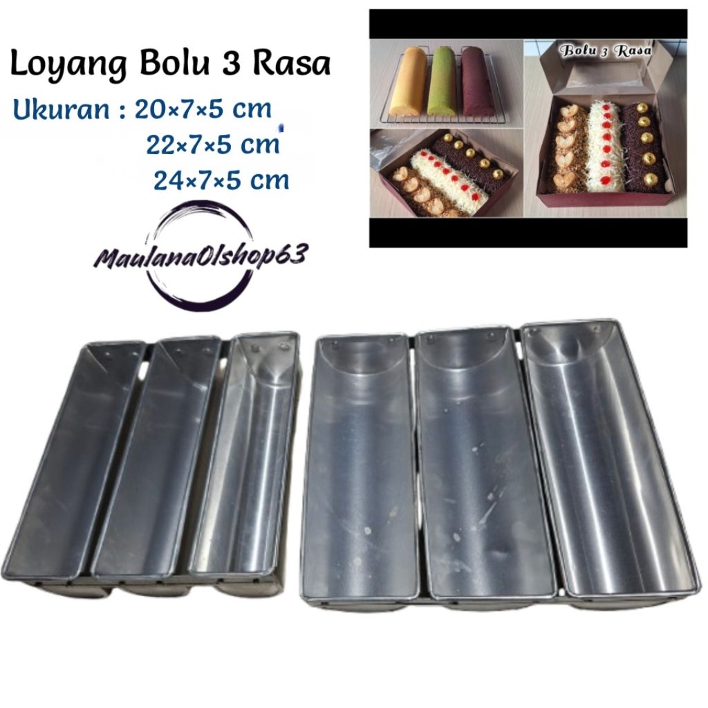 Loyang Bolu 3 Rasa/Loyang Bolu 3 Rasa setengah Lingkaran