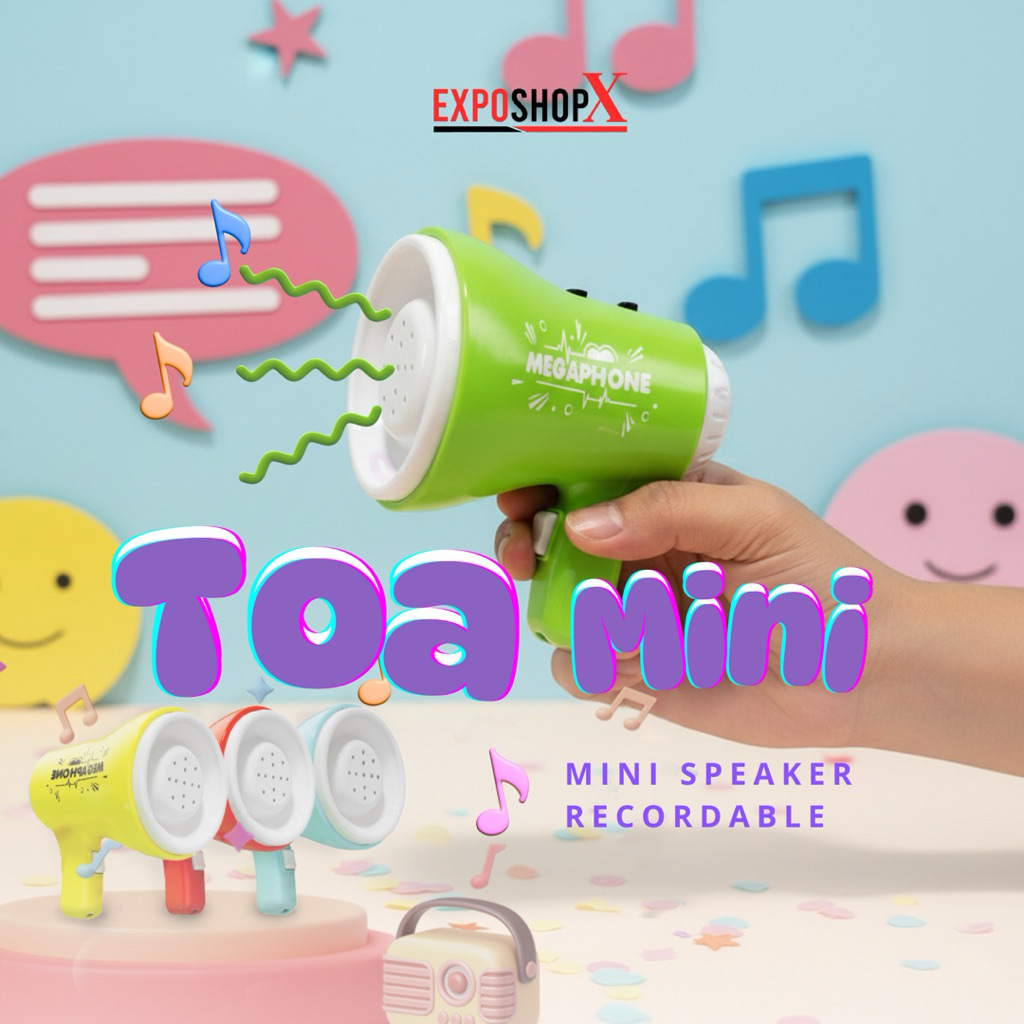 Gantungan Kunci TOA MINI Pengeras Suara recorder dan Speaker Unik Mikrofon / Speaker Toa Mini