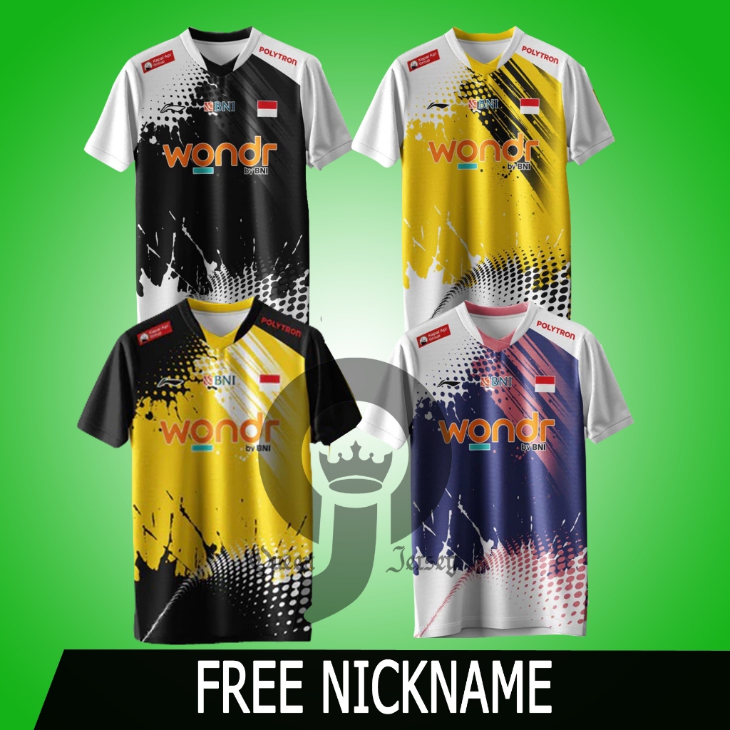 Jersey Badminton Lining Indonesia Open 2025 FreeNama