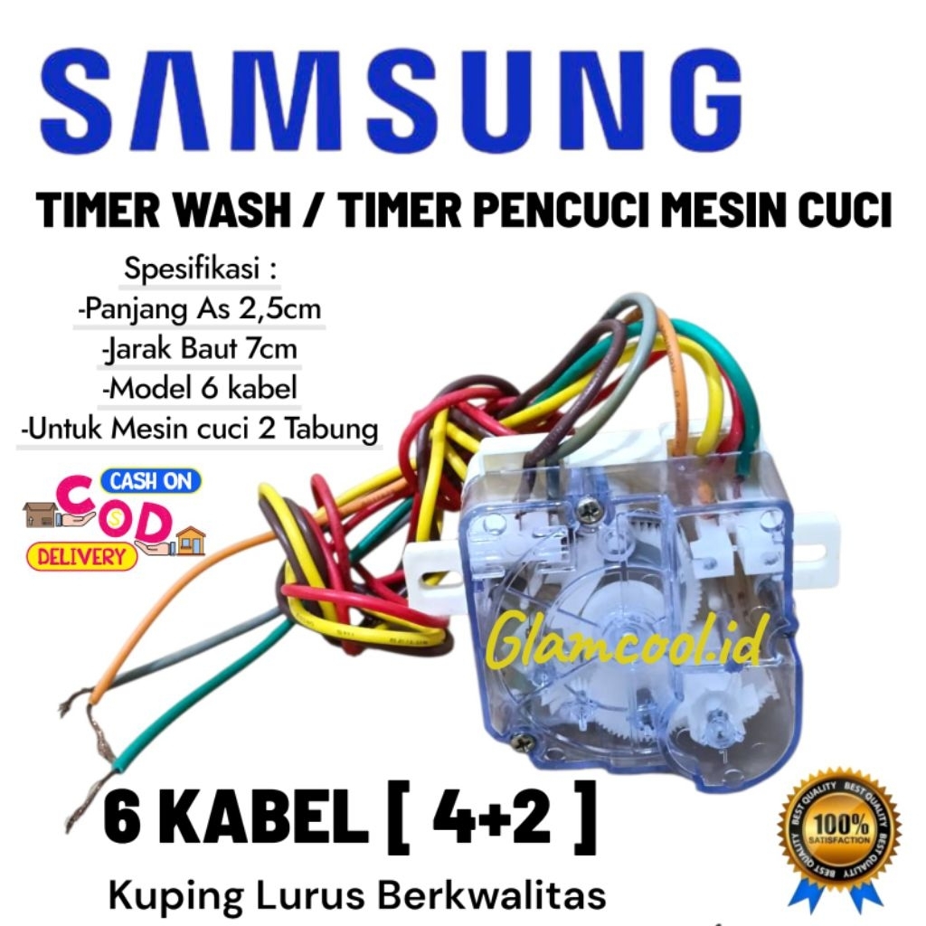 TIMER WASH PENCUCI 6 KABEL MESIN CUCI SAMSUNG 2 TABUNG