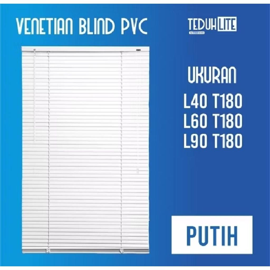 Teduh Blinds Tirai Jendela Minimalis Tirai Gulung Aesthetic PVC Venetian Blind Window Curtain
