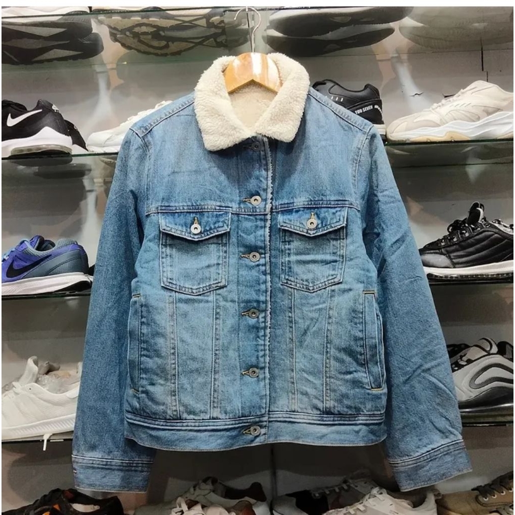 JAKET JEANS SHERPHA GU