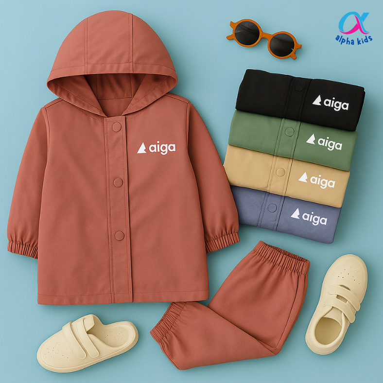 Jas hujan mantel anak laki dan perempuan usia 3-12 tahun setelan jas hujan anak anak unisex