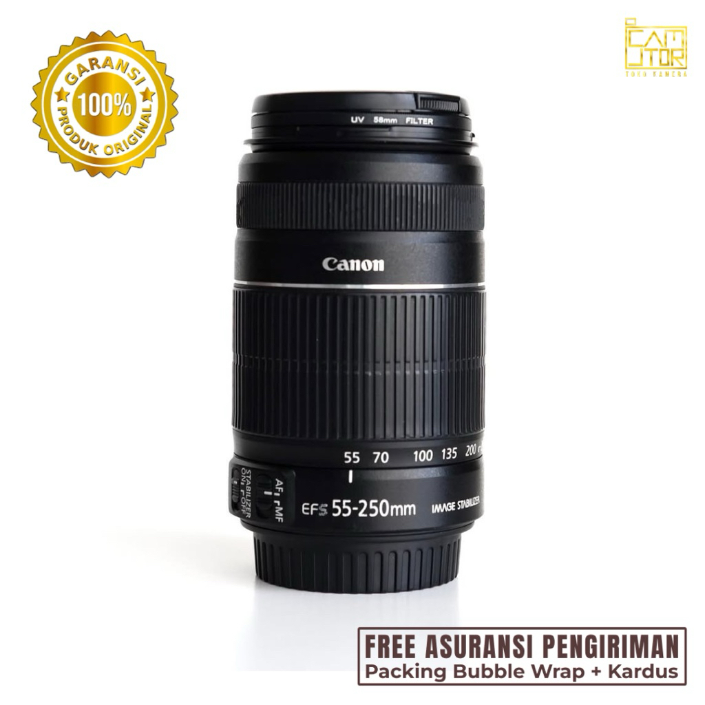 Lensa Tele Canon 55-250mm Is ii Mulus Lensa Zoom