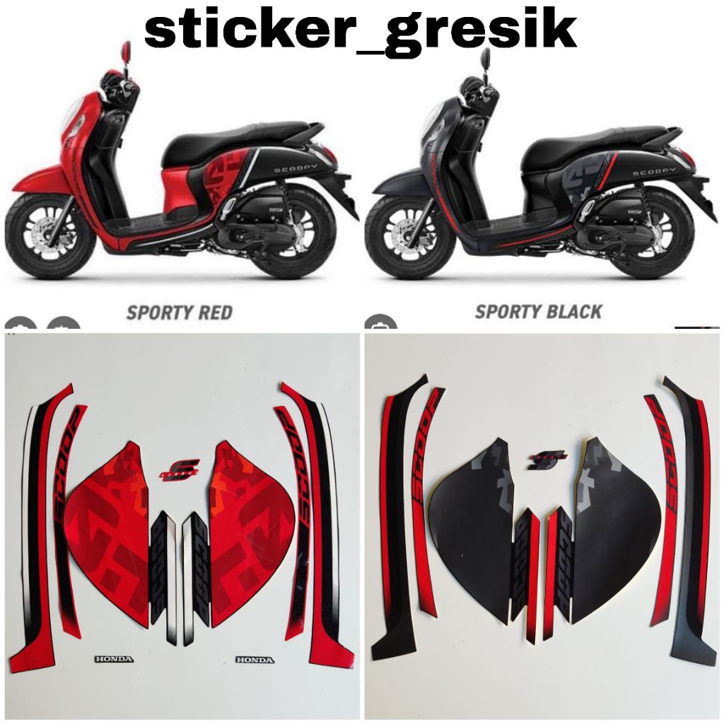 striping sticker Scoopy sporty 2020-2021