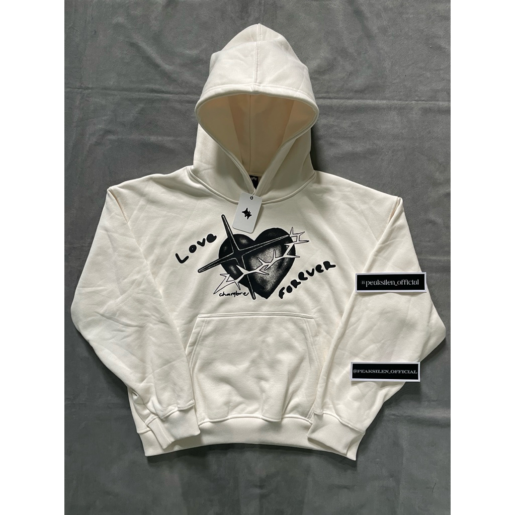 CHMB HOODIE STIPPLE BROKEN WHITE NEED LOVE
