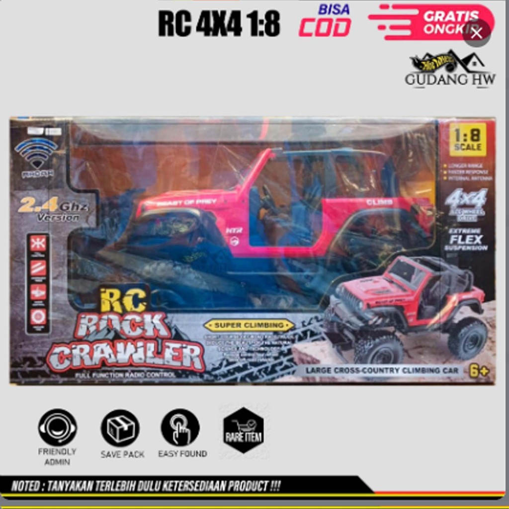 MAINAN MOBIL REMOT, PROMO RC 1:8 SUPER BESAR VIRAL BANGET