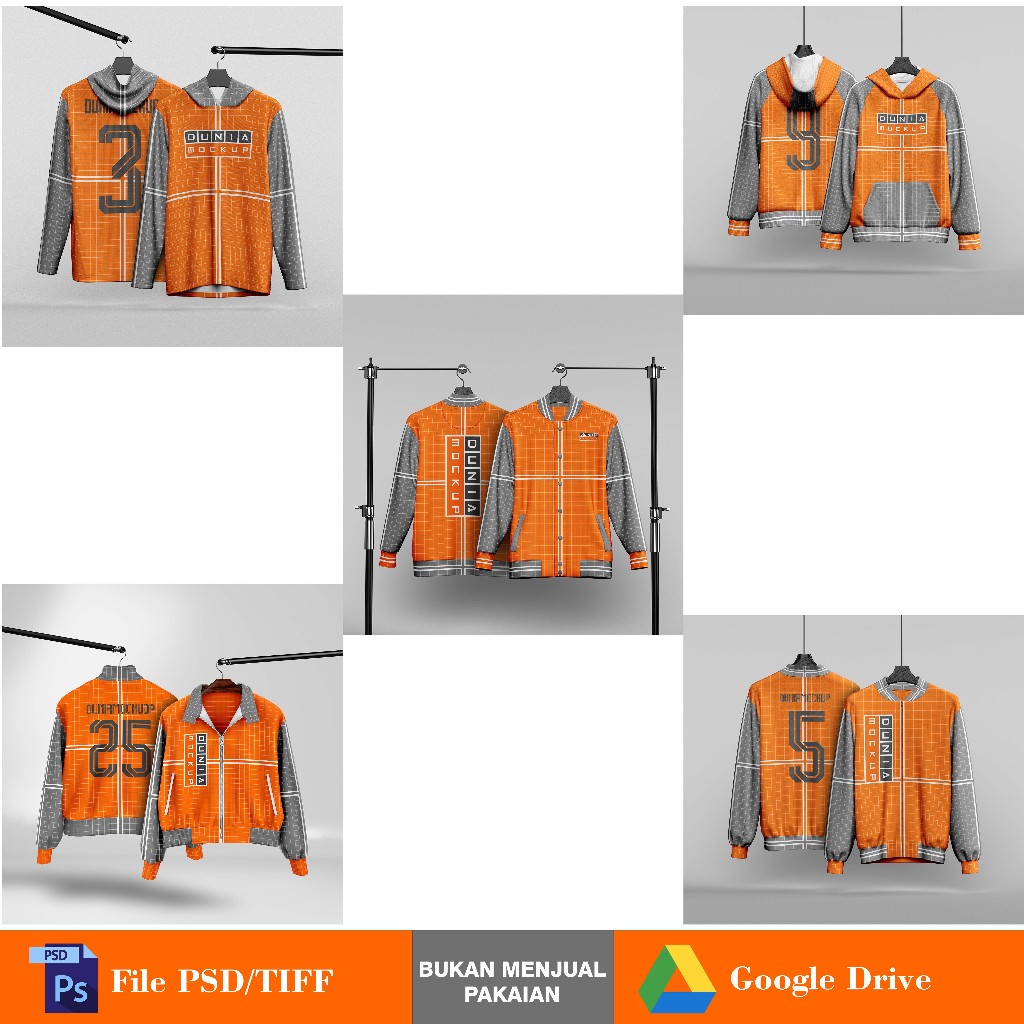 Mockup Jaket, Hoodie Hanger - PSD