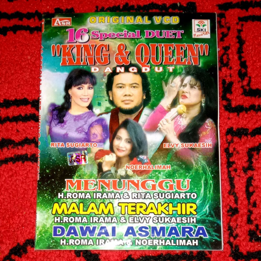 VCD 16 Special Duet King & Queen Dangdut Rhoma Irama Rita Sugiarto Elvy Sukaesih Noerhalimah V CD Or