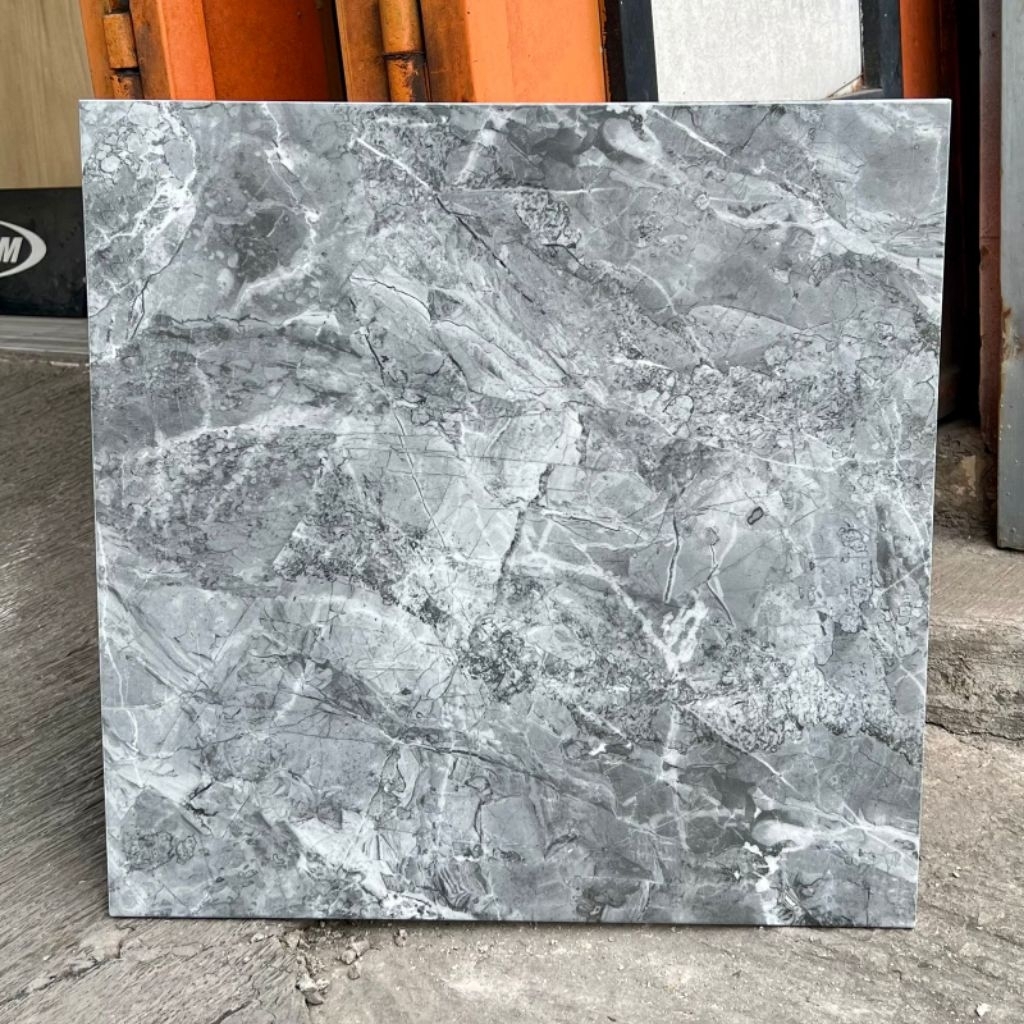 Keramik lantai 50x50 Asia Tile | Fransisco Grey | Glossy
