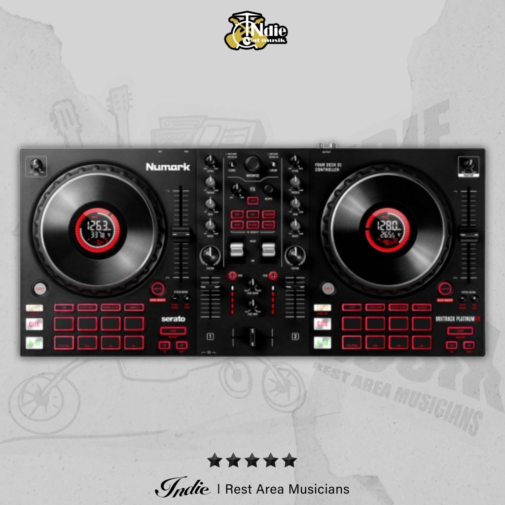 Numark Mixtrack Platinum FX 24 Bit 4 Deck Digital DJ Controller