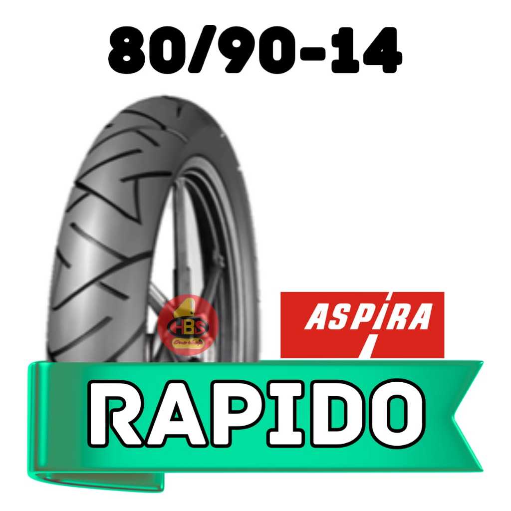 Ban Motor Ring 14 [ 80/90 ] ASPIRA MAXIO RAPIDO 80/90-14 Tubeless DEPAN BEAT