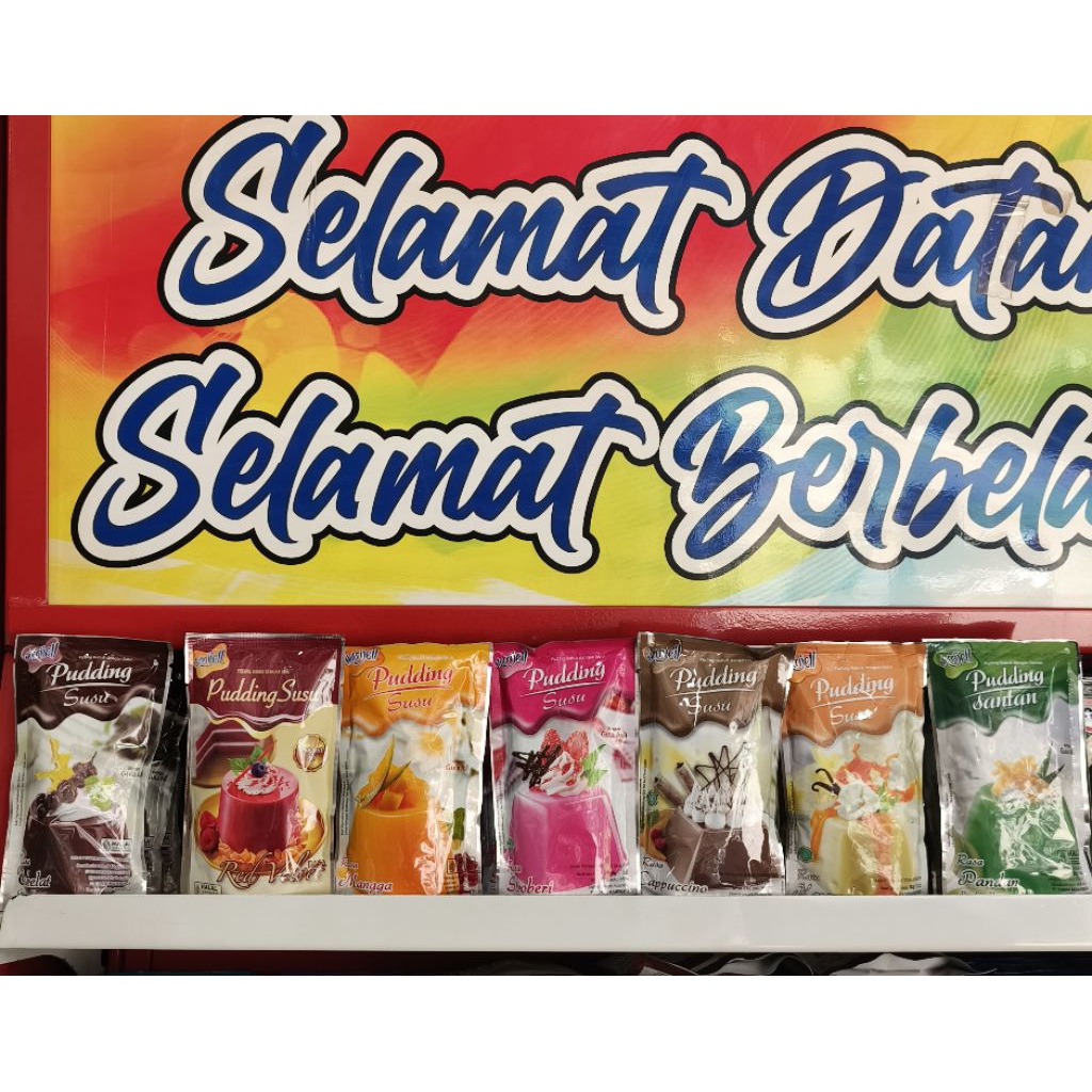 Nutrijell puding susu rasa buah dan coklat