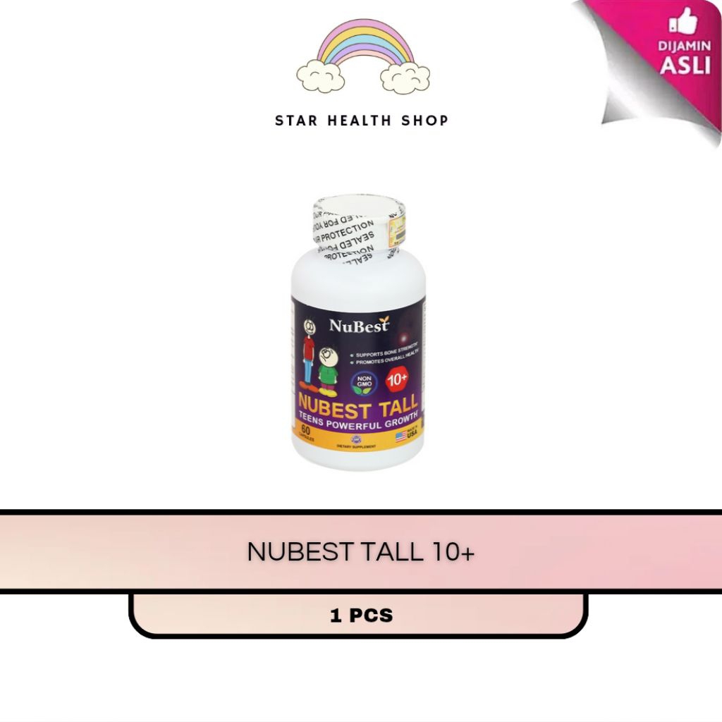 Nubest Tall 10+ Growth Height Maximizing Penambah Tinggi Teenager - 60 Capsule
